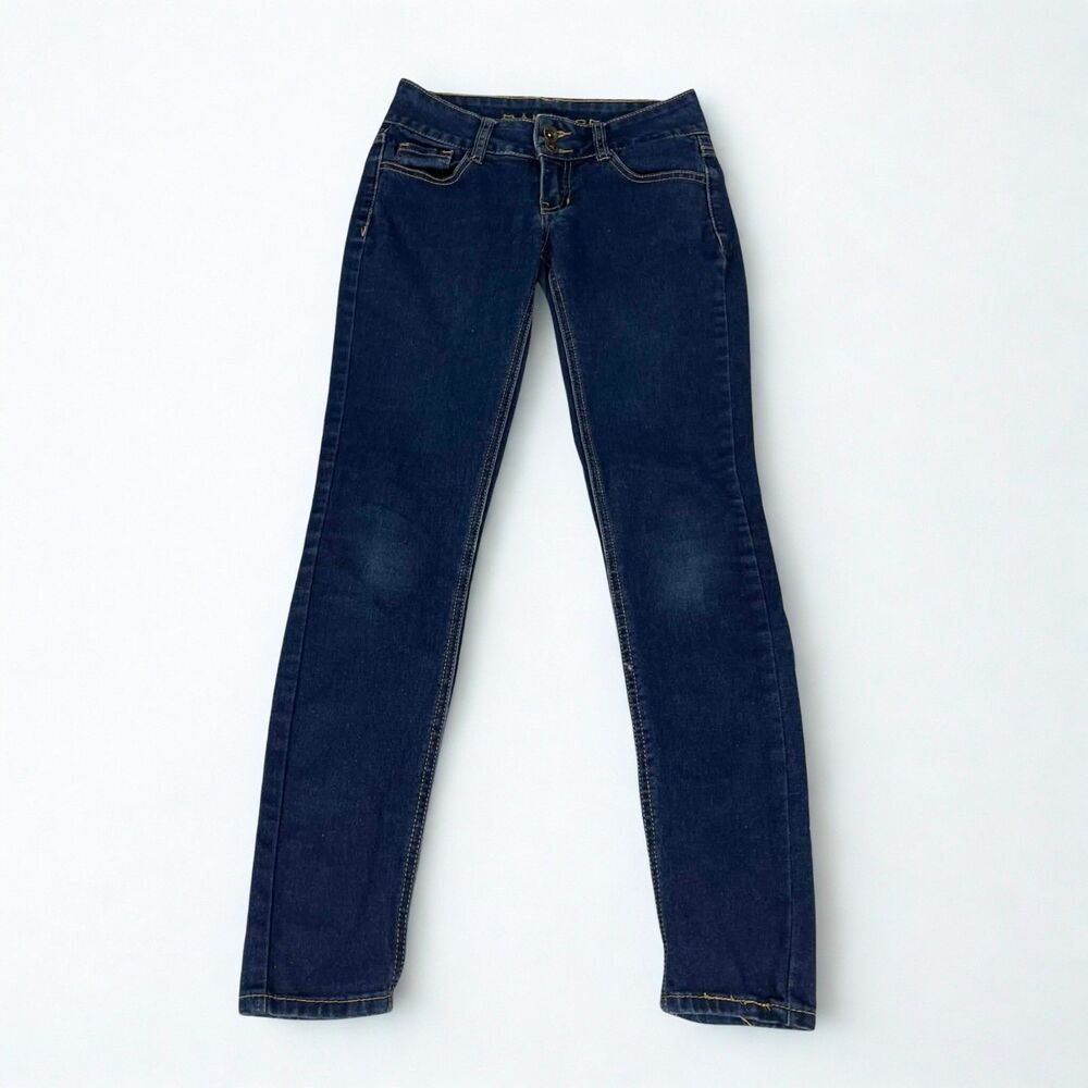 Rampage Jeans Womens 0 Dark Wash Skinny Low Rise Stretch Denim Classic Fit